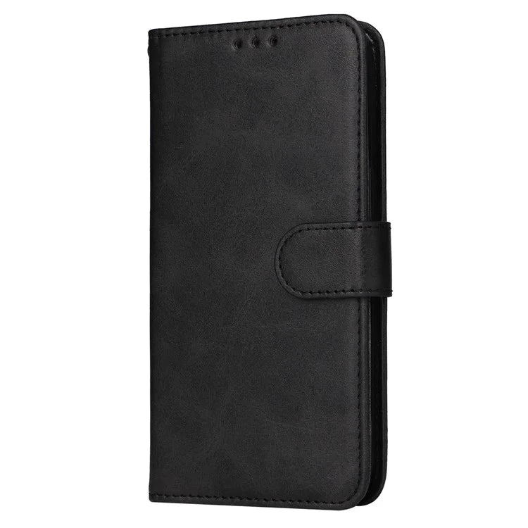 For Samsung Galaxy S24 Case PU Leather Calf Texture Stand Folio Phone Cover