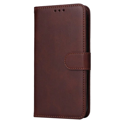 For Samsung Galaxy S24 Case PU Leather Calf Texture Stand Folio Phone Cover
