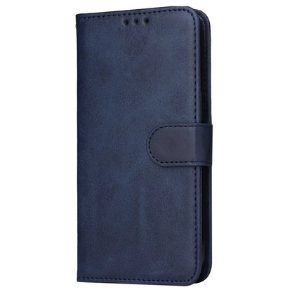 For Samsung Galaxy S24 Case PU Leather Calf Texture Stand Folio Phone Cover