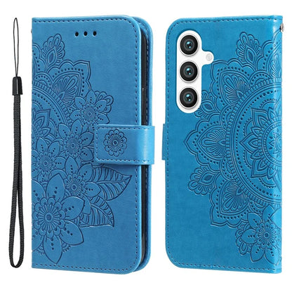 For Samsung Galaxy S24 Case Imprinted PU Leather Mobile Phone Shell Stand Wallet Cover