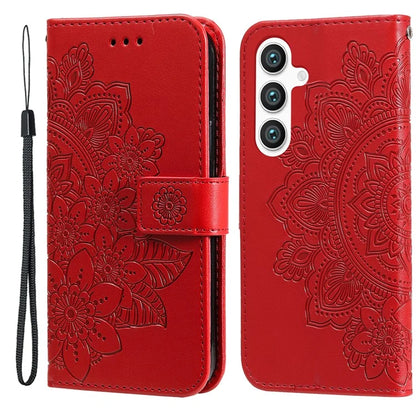 For Samsung Galaxy S24 Case Imprinted PU Leather Mobile Phone Shell Stand Wallet Cover