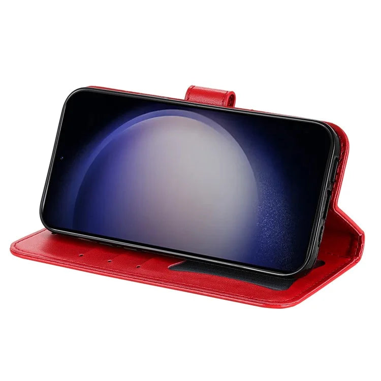 For Samsung Galaxy S24 Case Imprinted PU Leather Mobile Phone Shell Stand Wallet Cover
