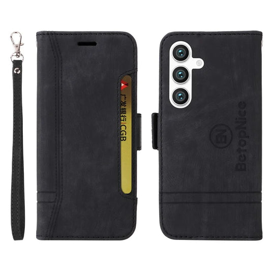 BETOPNICE 001 for Samsung Galaxy S24 Ultra Case PU Leather Stand Wallet Phone Cover