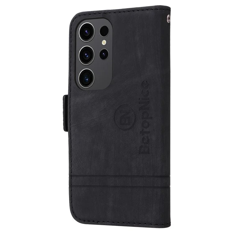 BETOPNICE 001 for Samsung Galaxy S24 Ultra Case PU Leather Stand Wallet Phone Cover