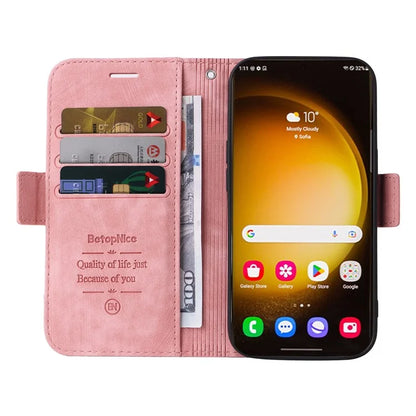 BETOPNICE 001 for Samsung Galaxy S24 Ultra Case PU Leather Stand Wallet Phone Cover