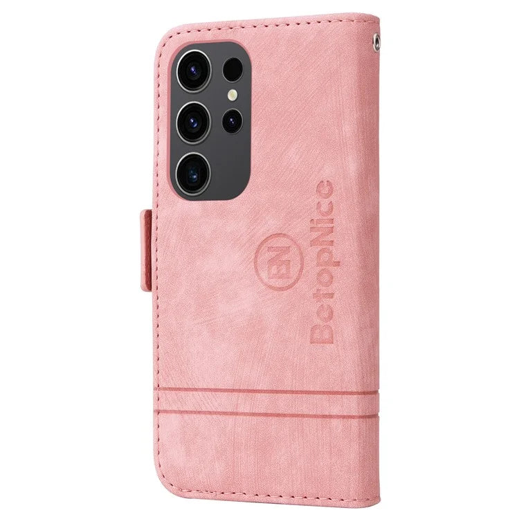 BETOPNICE 001 for Samsung Galaxy S24 Ultra Case PU Leather Stand Wallet Phone Cover