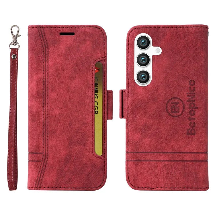 BETOPNICE 001 for Samsung Galaxy S24 Ultra Case PU Leather Stand Wallet Phone Cover