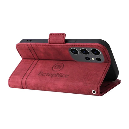 BETOPNICE 001 for Samsung Galaxy S24 Ultra Case PU Leather Stand Wallet Phone Cover