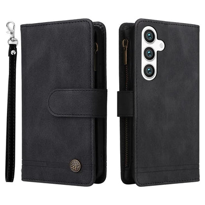 For Samsung Galaxy S24+ Case Multi Card Holder Zipper Phone Cover