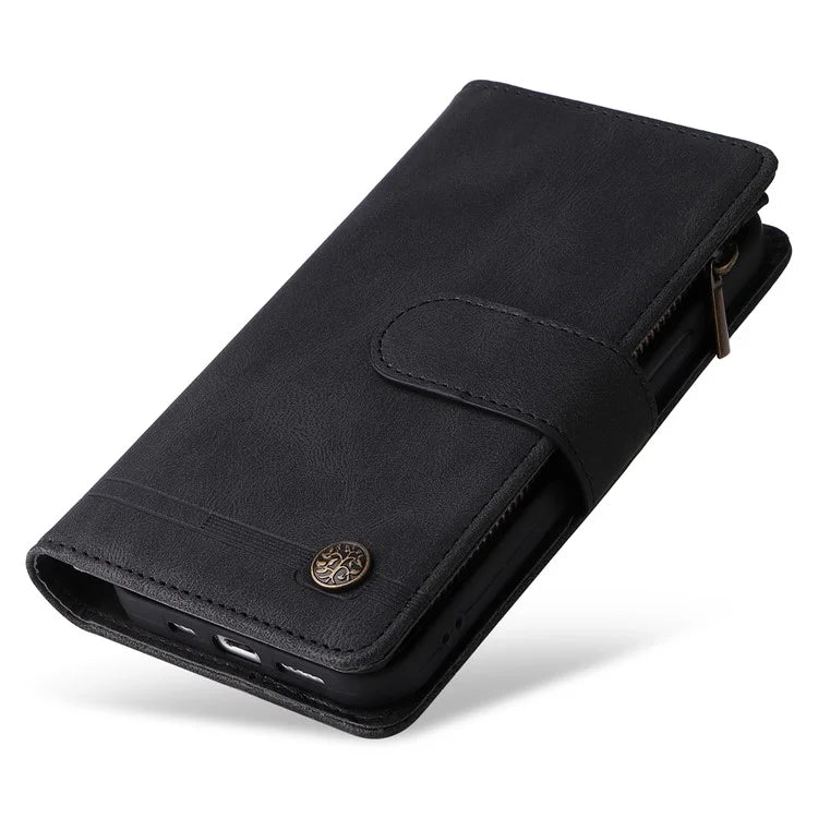 For Samsung Galaxy S24+ Case Multi Card Holder Zipper Phone Cover