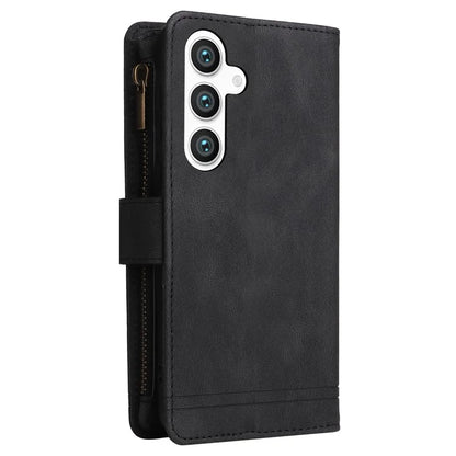 For Samsung Galaxy S24+ Case Multi Card Holder Zipper Phone Cover