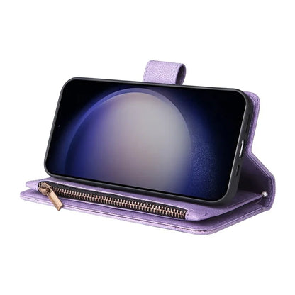 For Samsung Galaxy S24+ Case Multi Card Holder Zipper Phone Cover