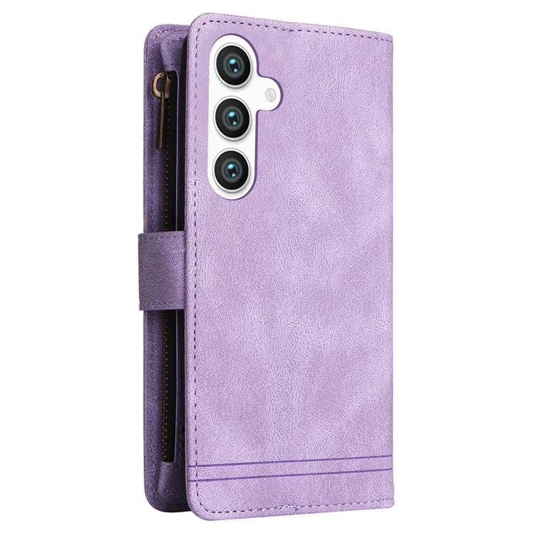 For Samsung Galaxy S24+ Case Multi Card Holder Zipper Phone Cover