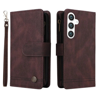 For Samsung Galaxy S24+ Case Multi Card Holder Zipper Phone Cover