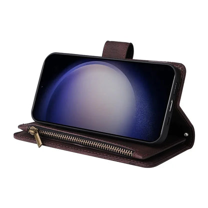 For Samsung Galaxy S24+ Case Multi Card Holder Zipper Phone Cover