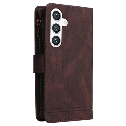 For Samsung Galaxy S24+ Case Multi Card Holder Zipper Phone Cover