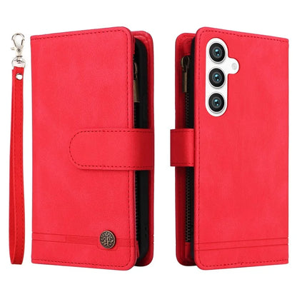 For Samsung Galaxy S24+ Case Multi Card Holder Zipper Phone Cover