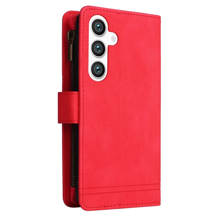 For Samsung Galaxy S24+ Case Multi Card Holder Zipper Phone Cover
