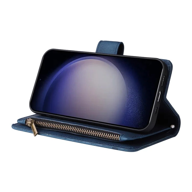 For Samsung Galaxy S24+ Case Multi Card Holder Zipper Phone Cover