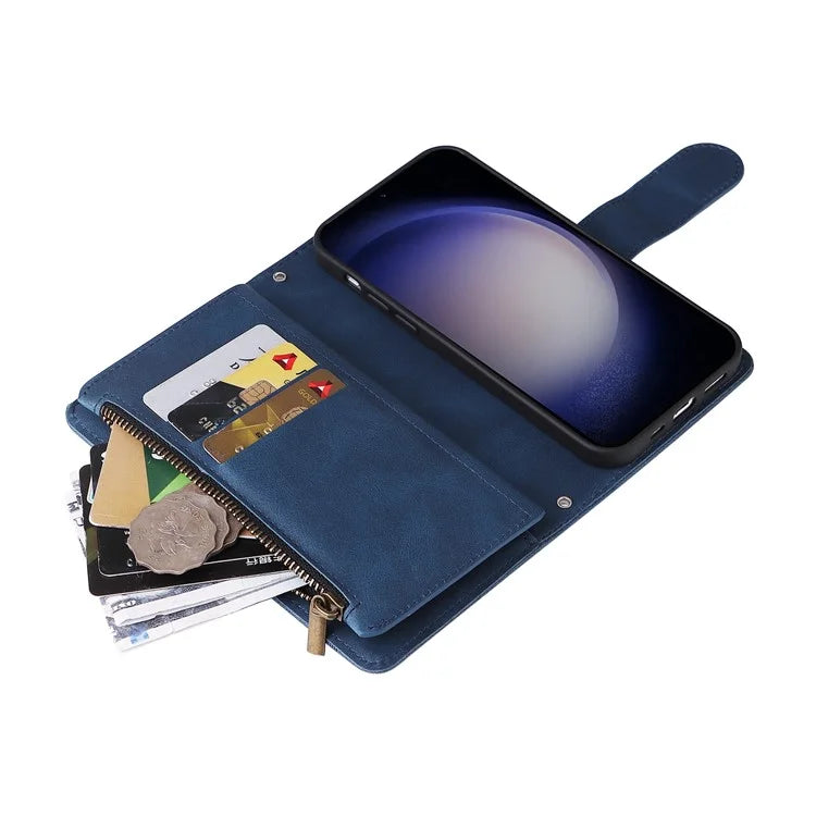 For Samsung Galaxy S24+ Case Multi Card Holder Zipper Phone Cover