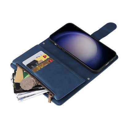 For Samsung Galaxy S24+ Case Multi Card Holder Zipper Phone Cover