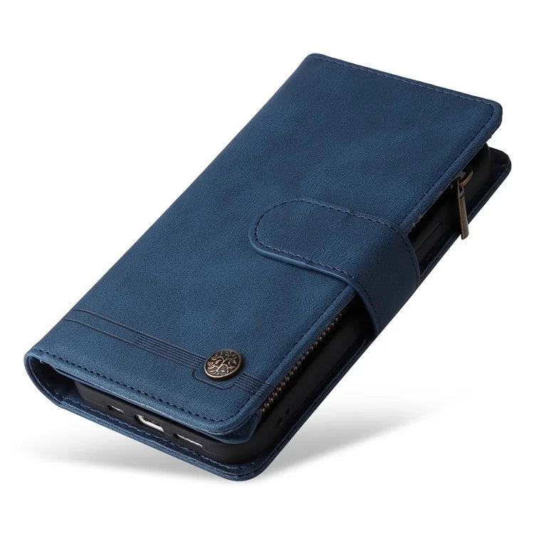 For Samsung Galaxy S24+ Case Multi Card Holder Zipper Phone Cover