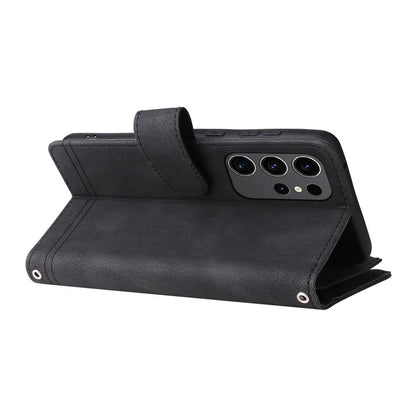 For Samsung Galaxy S24 Ultra Case Zipper Pocket Flip Leather Protective Phone Cover