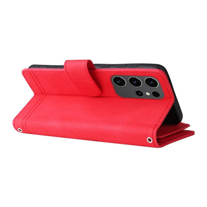 For Samsung Galaxy S24 Ultra Case Zipper Pocket Flip Leather Protective Phone Cover
