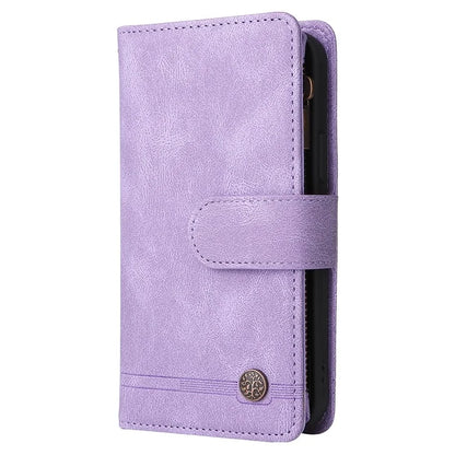 For Samsung Galaxy S24 Ultra Case Zipper Pocket Flip Leather Protective Phone Cover