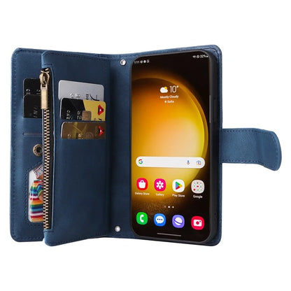 For Samsung Galaxy S24 Ultra Case Zipper Pocket Flip Leather Protective Phone Cover