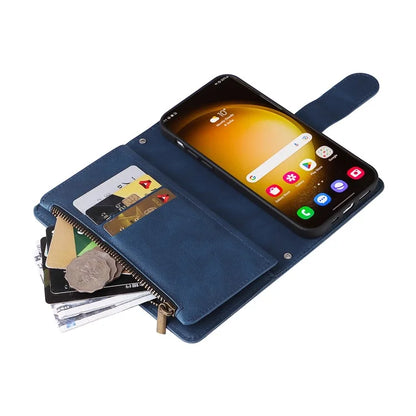 For Samsung Galaxy S24 Ultra Case Zipper Pocket Flip Leather Protective Phone Cover
