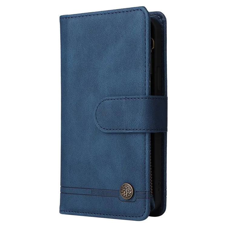 For Samsung Galaxy S24 Ultra Case Zipper Pocket Flip Leather Protective Phone Cover