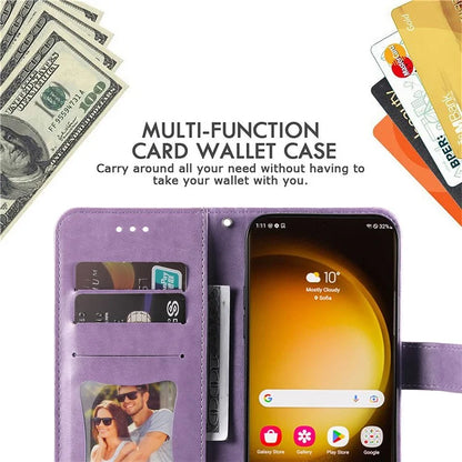 For Samsung Galaxy S24 Ultra Case Wallet PU Leather Magnetic Flip Folio Phone Cover
