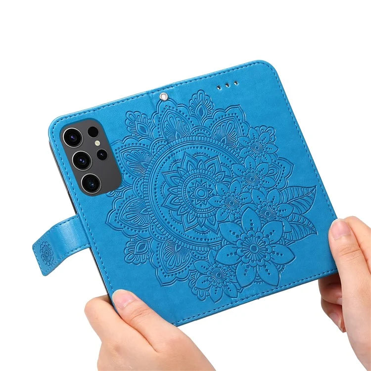 For Samsung Galaxy S24 Ultra Case Wallet PU Leather Magnetic Flip Folio Phone Cover