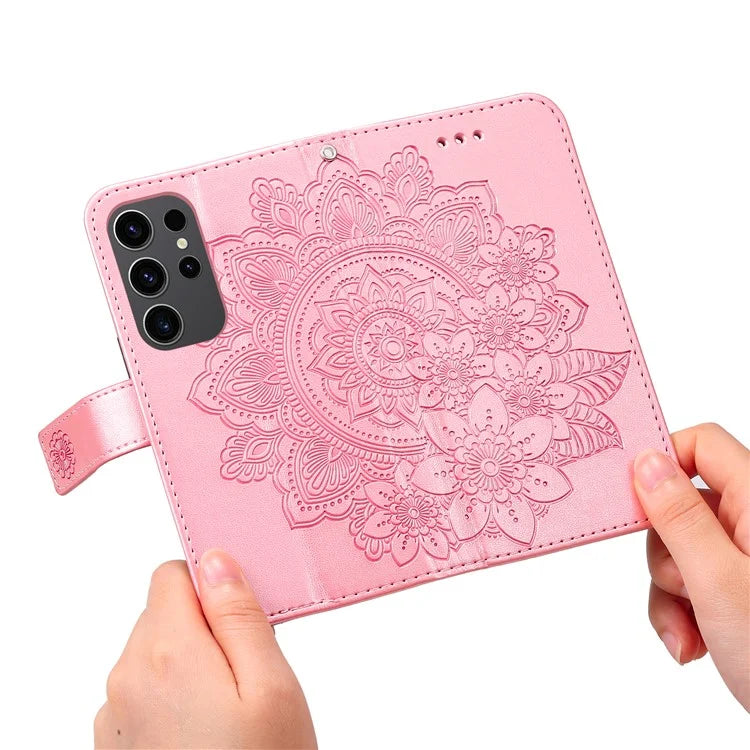 For Samsung Galaxy S24 Ultra Case Wallet PU Leather Magnetic Flip Folio Phone Cover