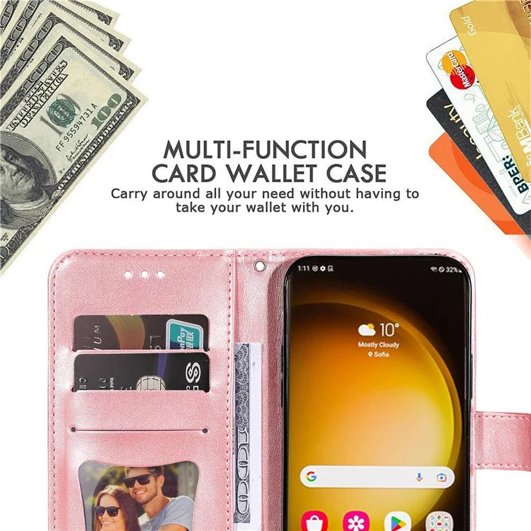 For Samsung Galaxy S24 Ultra Case Wallet PU Leather Magnetic Flip Folio Phone Cover