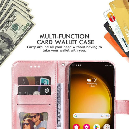 For Samsung Galaxy S24 Ultra Case Wallet PU Leather Magnetic Flip Folio Phone Cover
