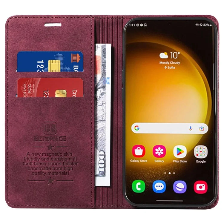 BETOPNICE 003 for Samsung Galaxy S24 Ultra Case Flip Wallet RFID Blocking Phone Cover