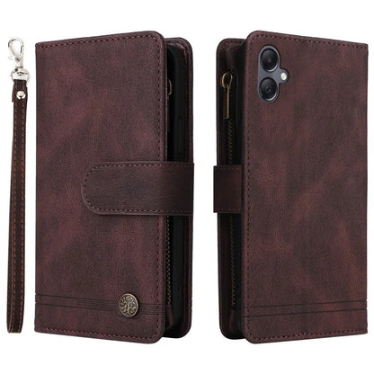 For Samsung Galaxy A05 4G Case Zipper Pocket Wallet Phone Leather Cover
