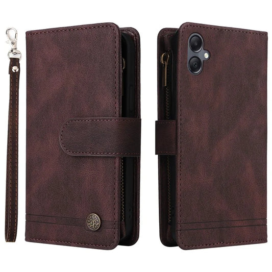 For Samsung Galaxy A05 4G Case Zipper Pocket Wallet Phone Leather Cover