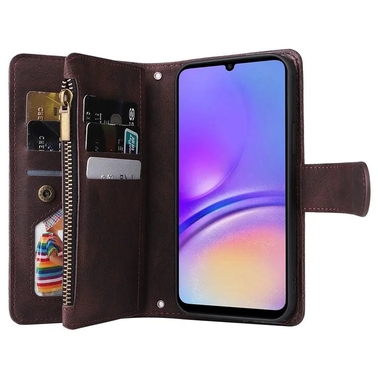For Samsung Galaxy A05 4G Case Zipper Pocket Wallet Phone Leather Cover
