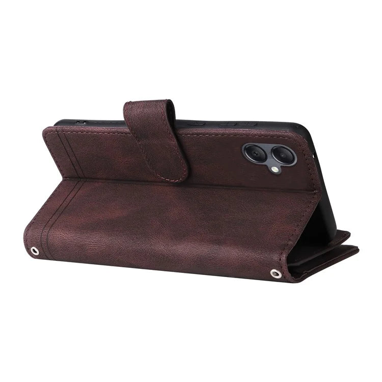 For Samsung Galaxy A05 4G Case Zipper Pocket Wallet Phone Leather Cover