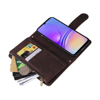 For Samsung Galaxy A05 4G Case Zipper Pocket Wallet Phone Leather Cover