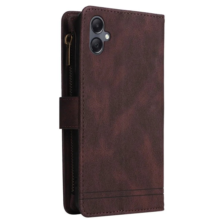 For Samsung Galaxy A05 4G Case Zipper Pocket Wallet Phone Leather Cover
