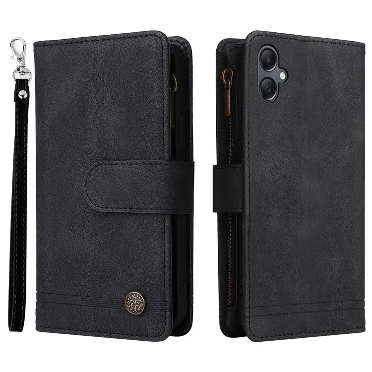 For Samsung Galaxy A05 4G Case Zipper Pocket Wallet Phone Leather Cover