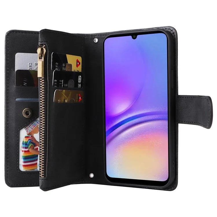 For Samsung Galaxy A05 4G Case Zipper Pocket Wallet Phone Leather Cover