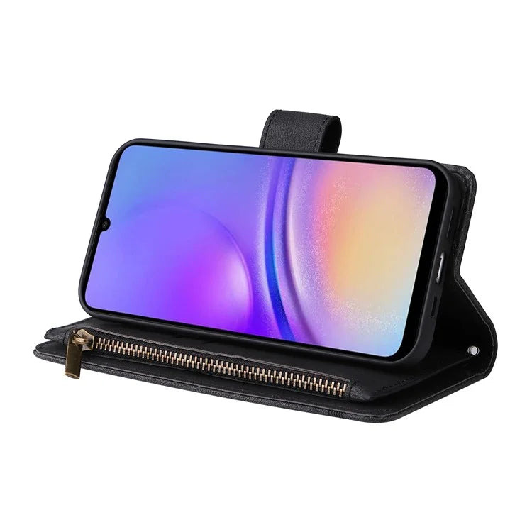 For Samsung Galaxy A05 4G Case Zipper Pocket Wallet Phone Leather Cover