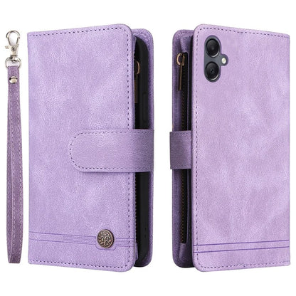 For Samsung Galaxy A05 4G Case Zipper Pocket Wallet Phone Leather Cover