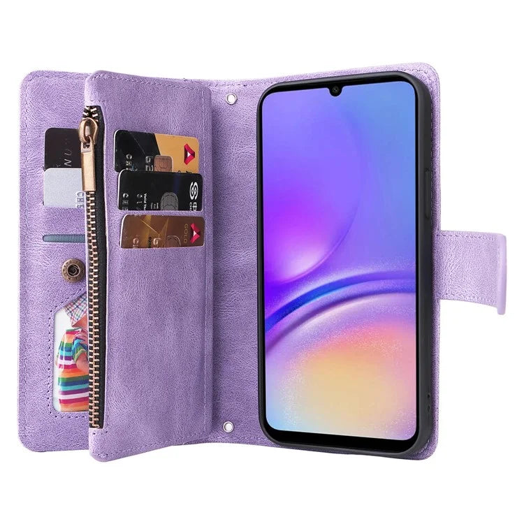 For Samsung Galaxy A05 4G Case Zipper Pocket Wallet Phone Leather Cover