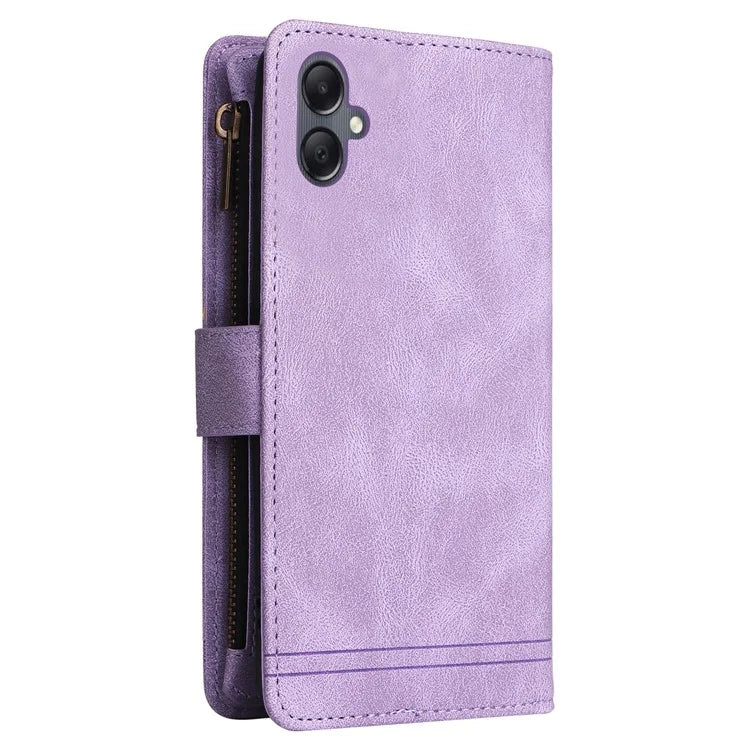 For Samsung Galaxy A05 4G Case Zipper Pocket Wallet Phone Leather Cover
